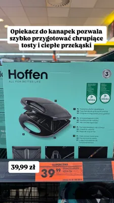 Opiekacz do kanapek Hoffen 750W promocja w Biedronka