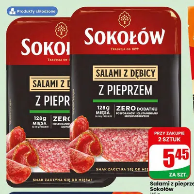 Salami z pieprzem Sokołów promocja w Dino
