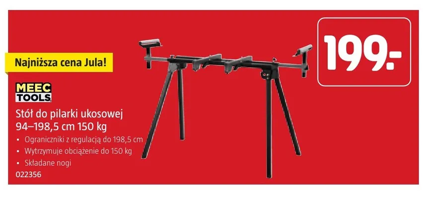 Stół do pilarki ukosowej Meec Tools promocja w Jula