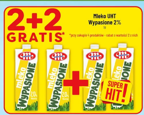 Mleko UHT Wypasione 2% Mlekovita promocja w POLOmarket
