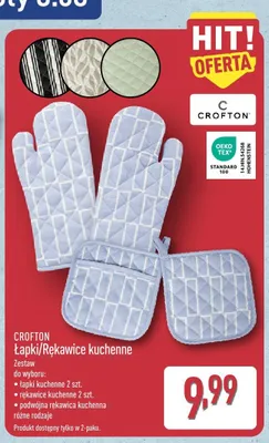 Rękawice kuchenne CROFTON 2-pak promocja w Aldi