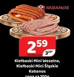 Kiełbaski Mini Śląskie Kabanos promocja w Delfin
