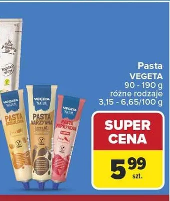 Pasta Vegeta promocja w Carrefour