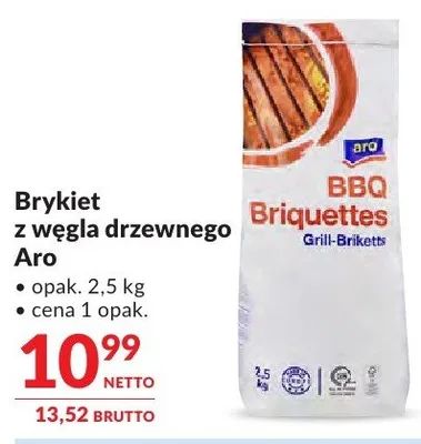 Brykiet z węgla drzewnego Aro promocja w Makro