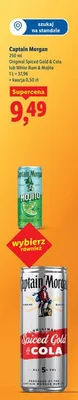 Rum Original Spiced Gold & Cola lub White Rum & Mojito promocja w Lidl