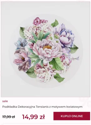 Podkładka dekoracyjna Tensianis z motywem kwiatowym promocja w home&you
