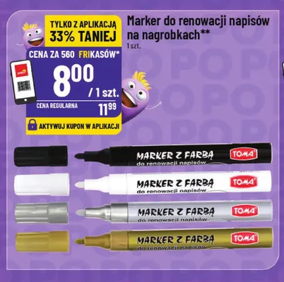 Marker do renowacji napisów na nagrobkach Toma promocja w POLOmarket