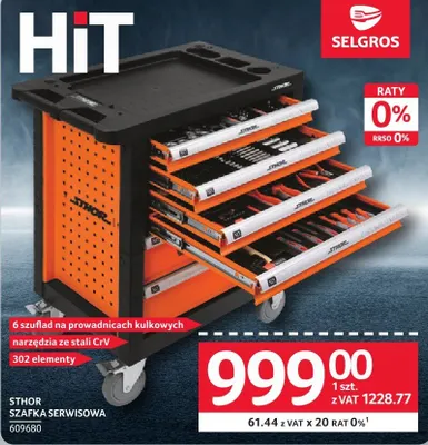 Szafka serwisowa Sthor 609680 promocja w Selgros
