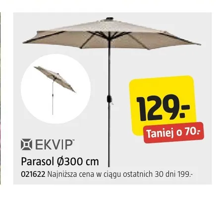 Parasol ogrodowy Ekvip promocja w Jula