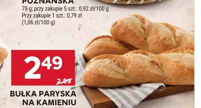 Bułka paryska na kamieniu promocja w Stokrotka