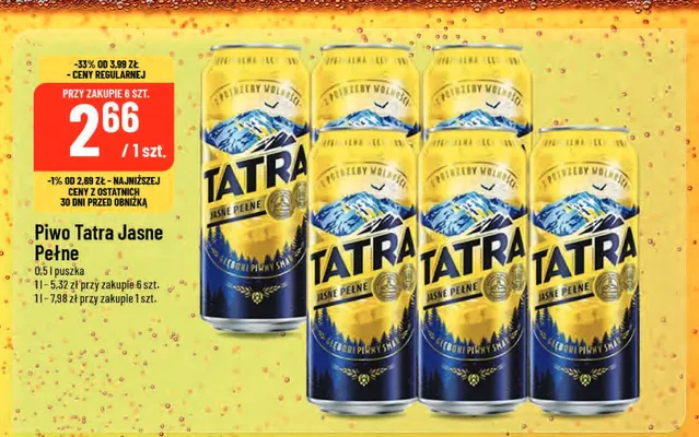 Piwo Tatra promocja w POLOmarket