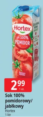 Sok 100% pomidorowy/jabłkowy promocja w Leclerc