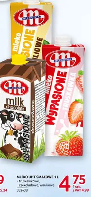 Mleko UHT smakowe Mlekovita 1 l truskawkowe, czekoladowe, waniliowe promocja w Selgros