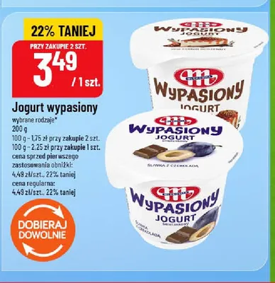 Jogurt wypasiony śliwka z czekoladą Mlekpol promocja w POLOmarket