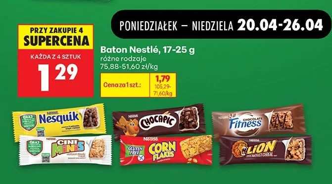 Baton różne rodzaje promocja w Biedronka