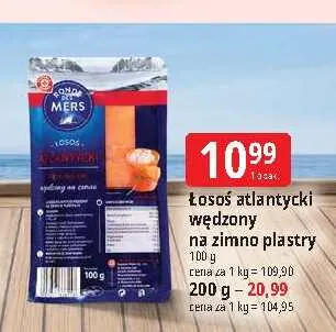 Łosoś atlantycki wędzony na zimno plastry Ronde des Mers promocja w Leclerc