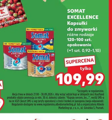 Kapsułki do zmywarki Excellence 4in1 Somat promocja w Kaufland