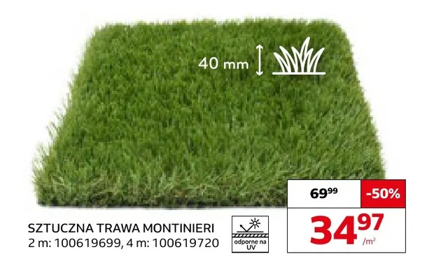 Sztuczna trawa Montinieri 40 mm promocja w Komfort