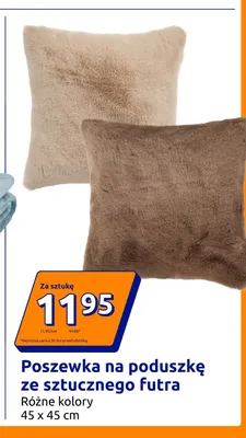Poszewka na poduszkę ze sztucznego futra promocja w Action
