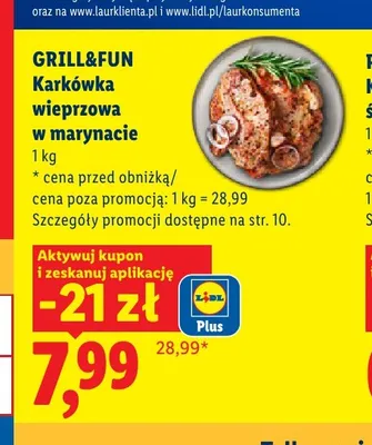 Karkówka wieprzowa w marynacie Grill & Fun promocja w Lidl