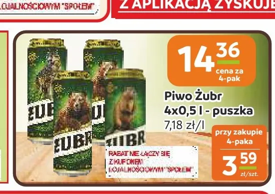 Piwo Żubr 4-pak promocja w Społem Częstochowa