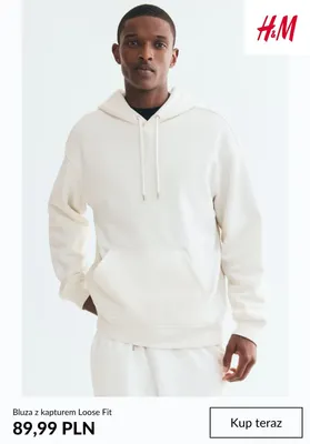 Bluza z kapturem Loose Fit H & M promocja w H&M