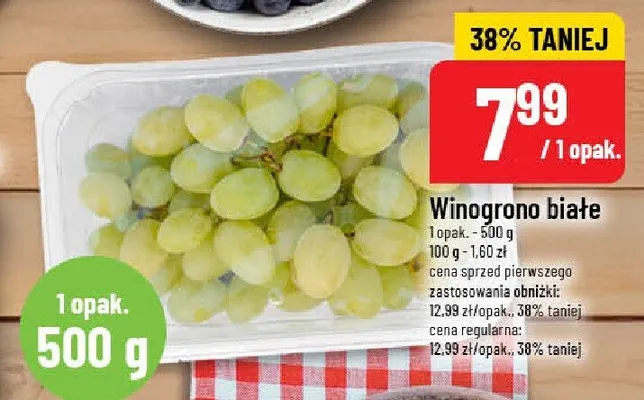 Winogrona białe promocja w POLOmarket