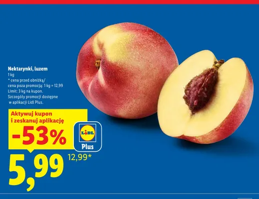 Nektarynki promocja w Lidl