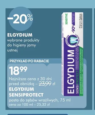 Pasta do zębów wrażliwych Elgydium SensiProtect promocja w Super-Pharm