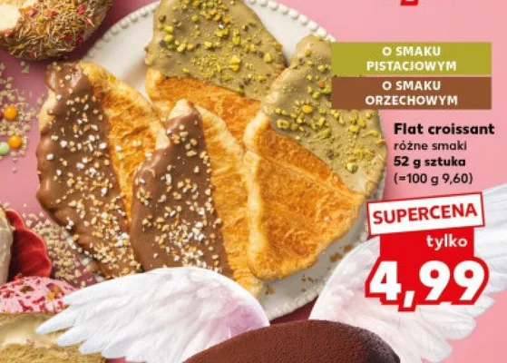 Flat croissant różne smaki promocja w Kaufland