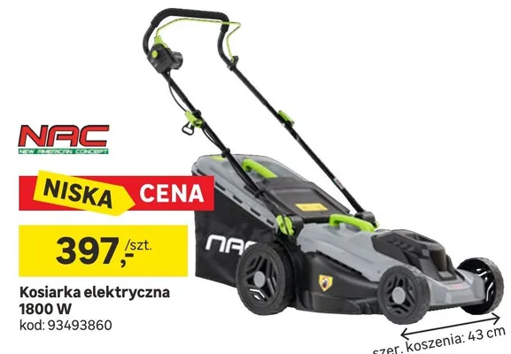 Kosiarka elektryczna 1800 W promocja w Leroy Merlin