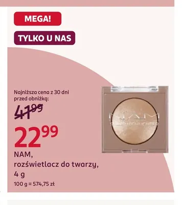 Rozświetlacz do twarzy NAM promocja w Rossmann
