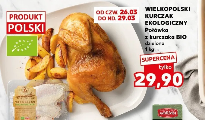 Kurczak ekologiczny - połówka z kurczaka BIO dzielona promocja w Kaufland