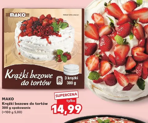 Krążki bezowe do tortów Mako promocja w Kaufland