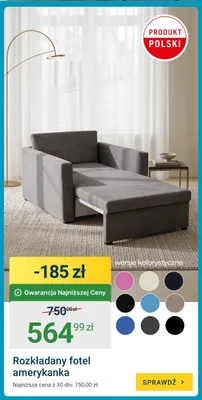 Rozkładany fotel amerykanka promocja w ERLI