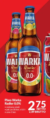 Piwo bezalkoholowe Warka Radler Grejpfrut z pomarańczą promocja w Makro