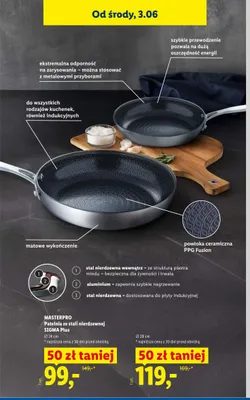 Patelnia ze stali nierdzewnej MASTERPRO SIGMA Plus 24cm promocja w Lidl