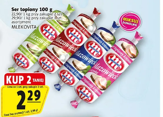 Ser topiony Mazowiecki z szynką Mlekovita promocja w Prim Market