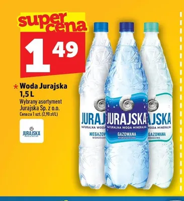 Woda gazowana Jurajska promocja w TOPAZ