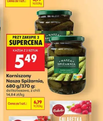 Korniszony z chili Nasza Spiżarnia promocja w Biedronka