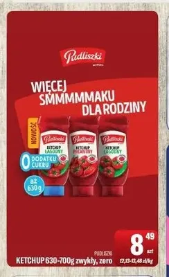 Ketchup zero Pudliszki promocja w Tomi Markt