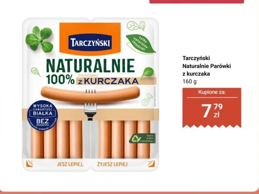 Parówki Tarczyński Naturalnie 100% z kurczaka promocja w Biedronka