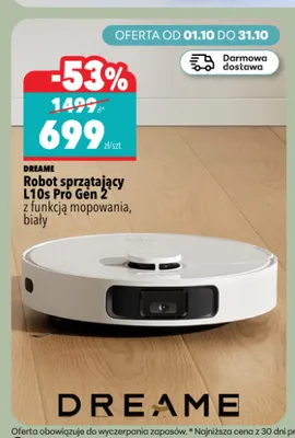 Robot sprzątający L10s Pro Gen 2 z funkcją mopowania biały Dreame promocja w Biedronka Home