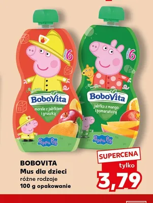 Mus dla dzieci morele z jabłkiem i gruszką BoboVita promocja w Kaufland