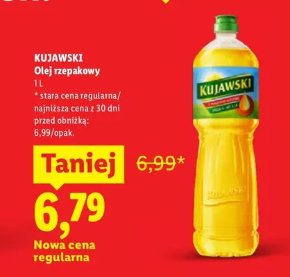 Olej rzepakowy Kujawski promocja w Lidl