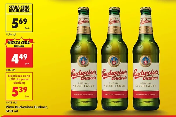 Piwo Budweiser Budvar promocja w Biedronka