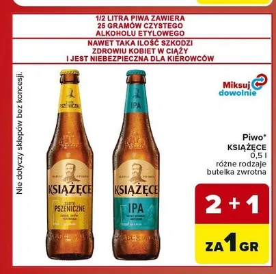 Piwo Książęce IPA promocja w Carrefour Market