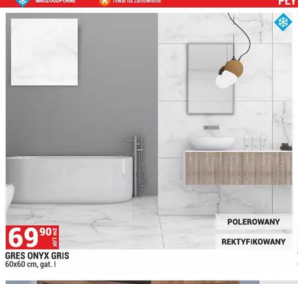 Gres Onyx Gris 60x60 cm gat. I promocja w Merkury Market