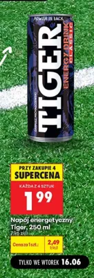 Napój energetyczny Tiger Classic promocja w Biedronka