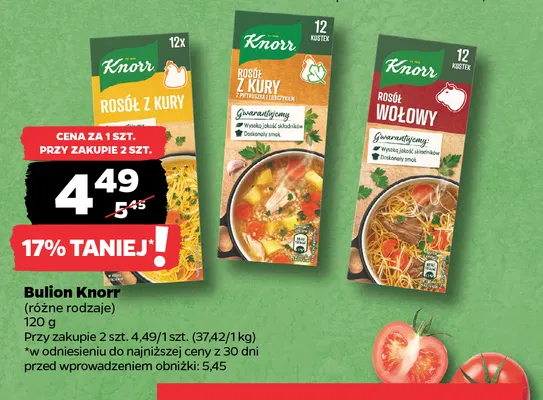 Bulion Rosół z kury z pietruszką i lubczykiem Knorr promocja w Netto